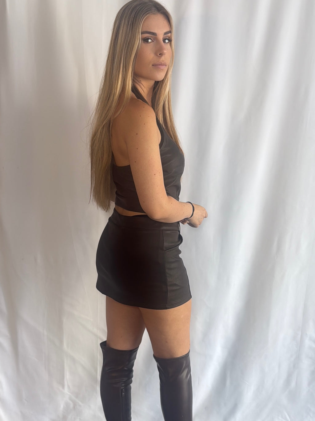 Caylee Leather Set Brown