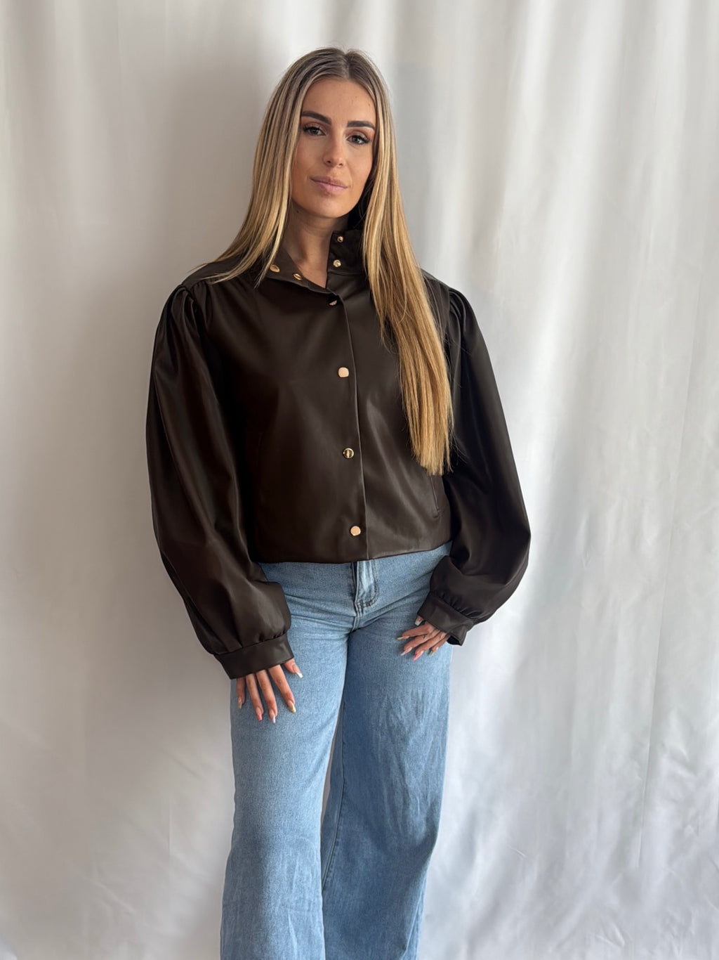 Joy Jacket Leather Brown