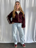Julia Jacket Burgundy Stripe