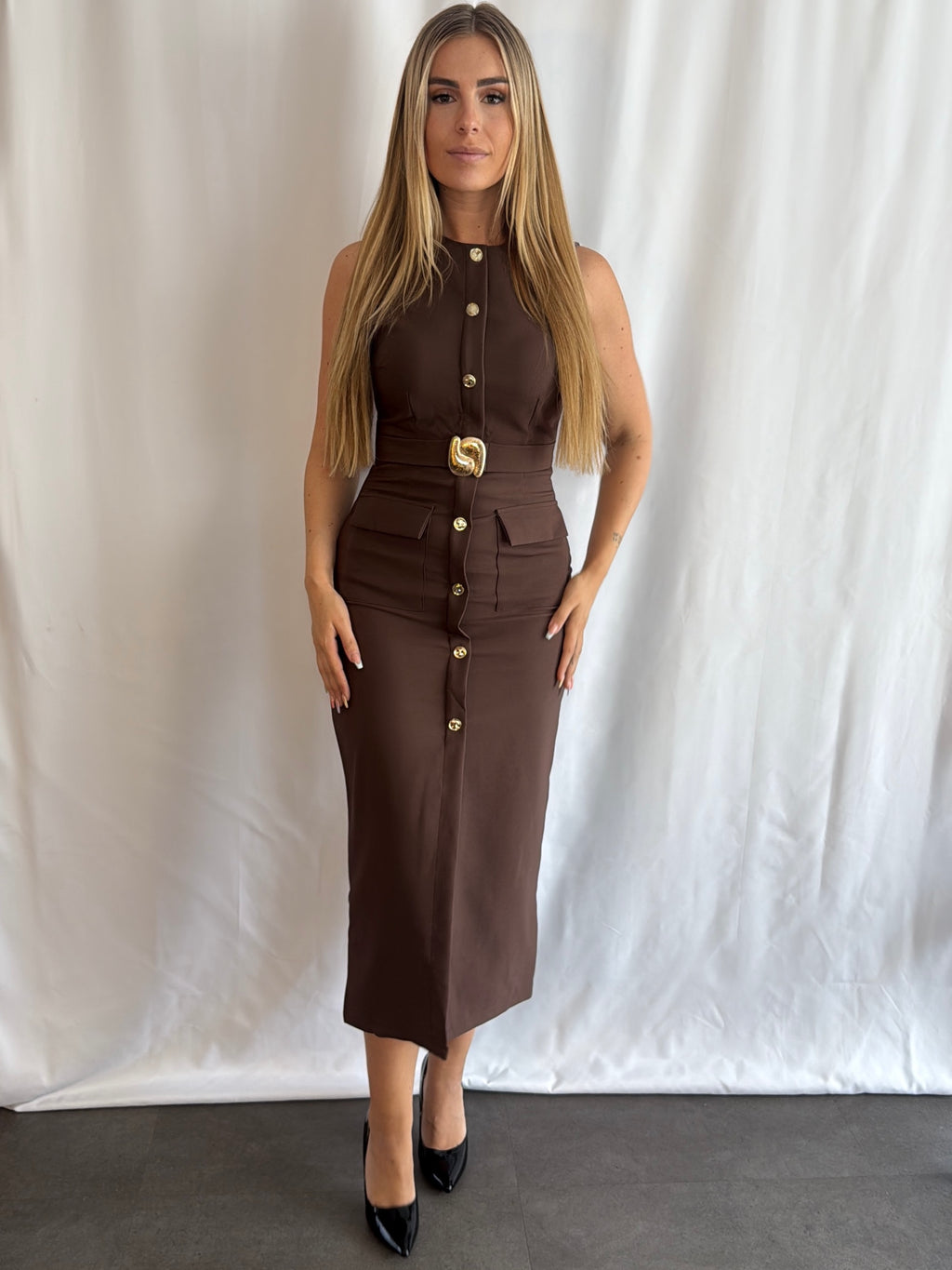 Deborah Dress Brown