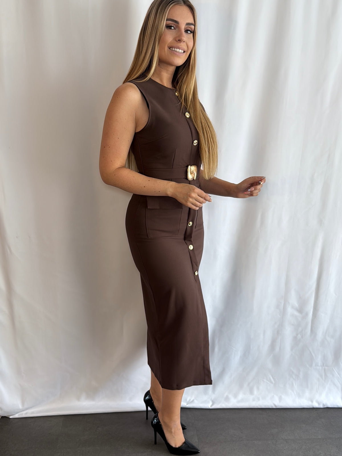 Deborah Dress Brown