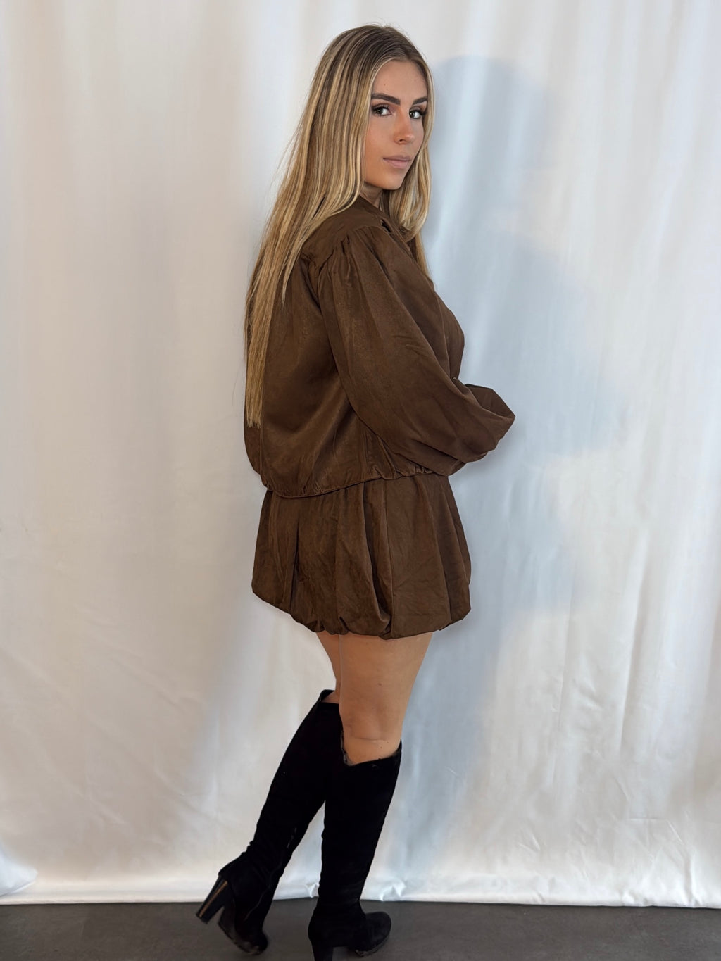 Charlotte Set Suede Brown
