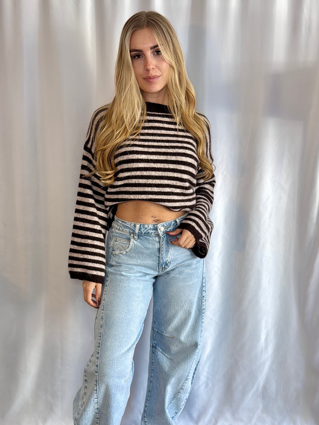 Kenzy Knit Stripe Brown