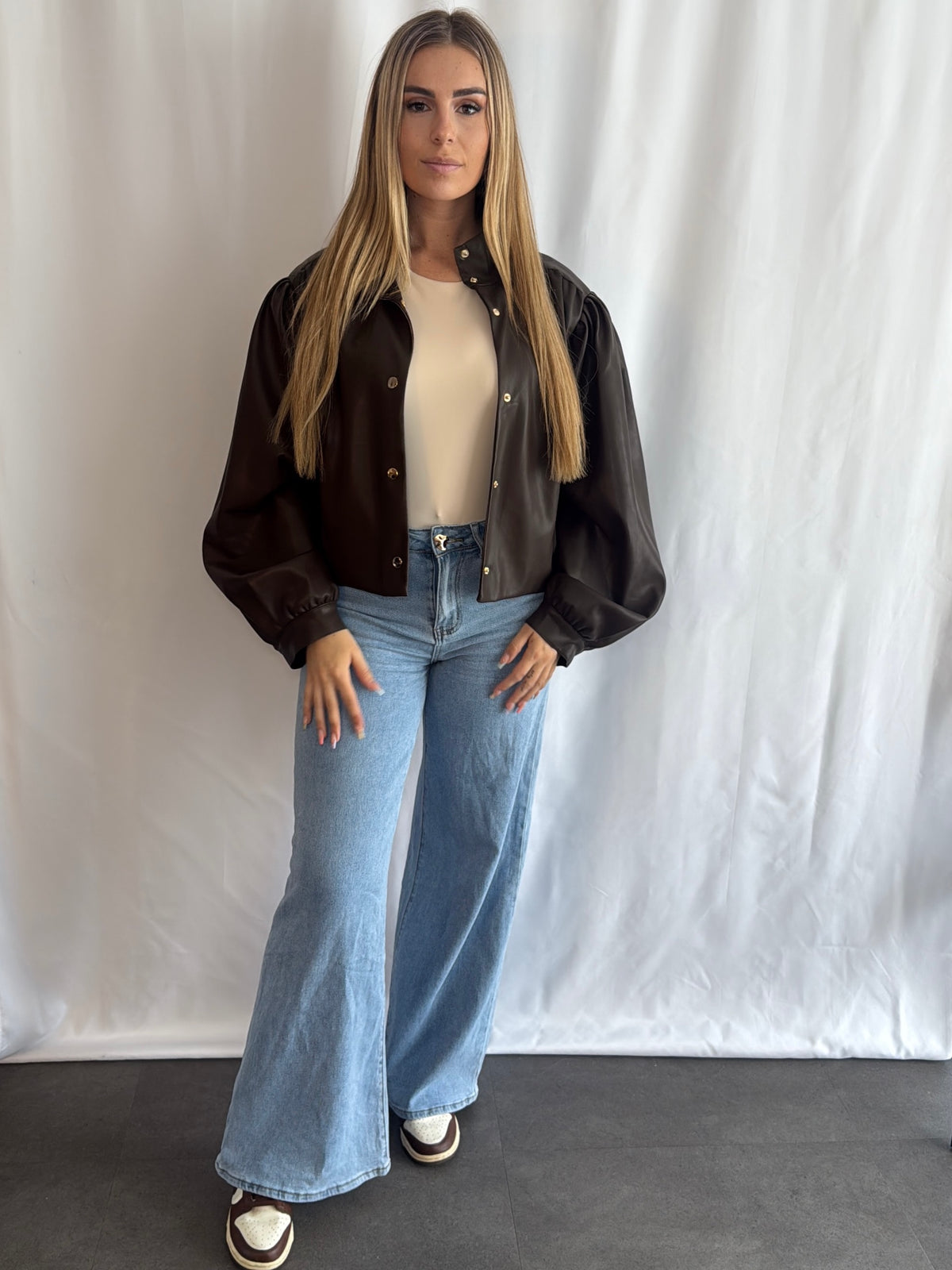 Joy Jacket Leather Brown