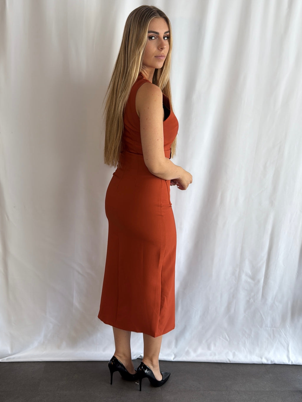 Deborah Dress Terracotta