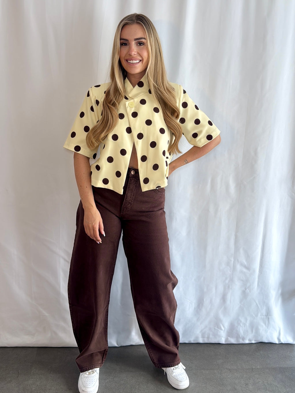 Barbera Blazer Cropped Polkadot