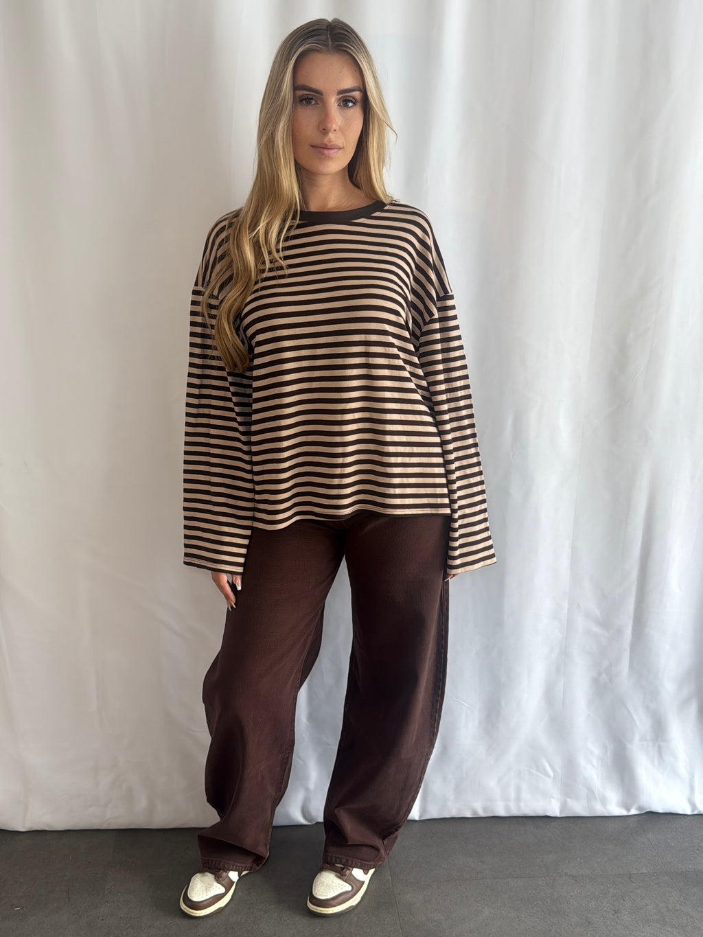 Lesley Longsleeve Beige/Brown