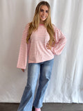 Lesley Longsleeve Stripe Pink/White