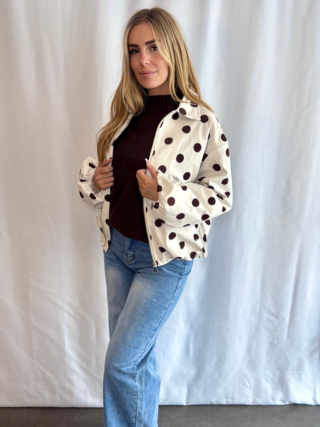 Jony Jacket Polka White