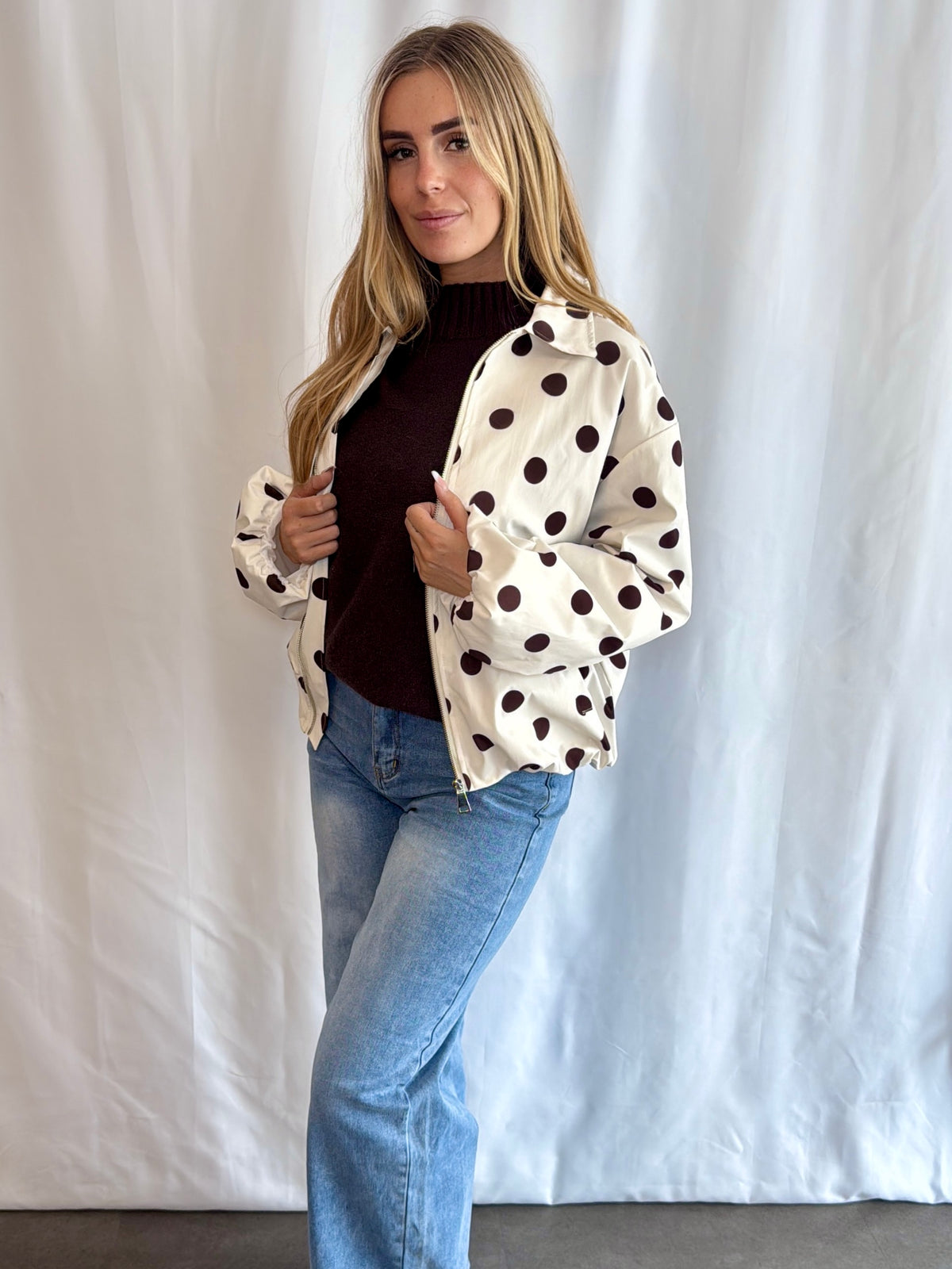 Jony Jacket Polka White