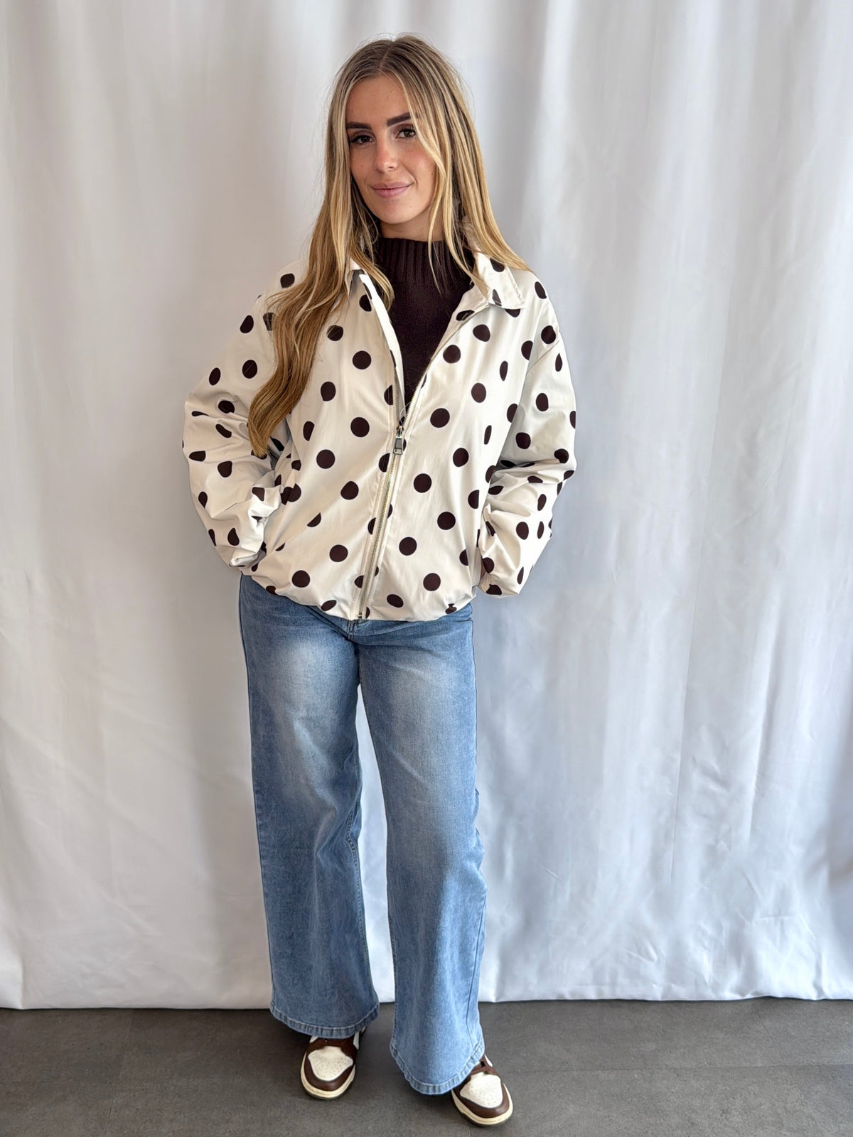 Jony Jacket Polka White