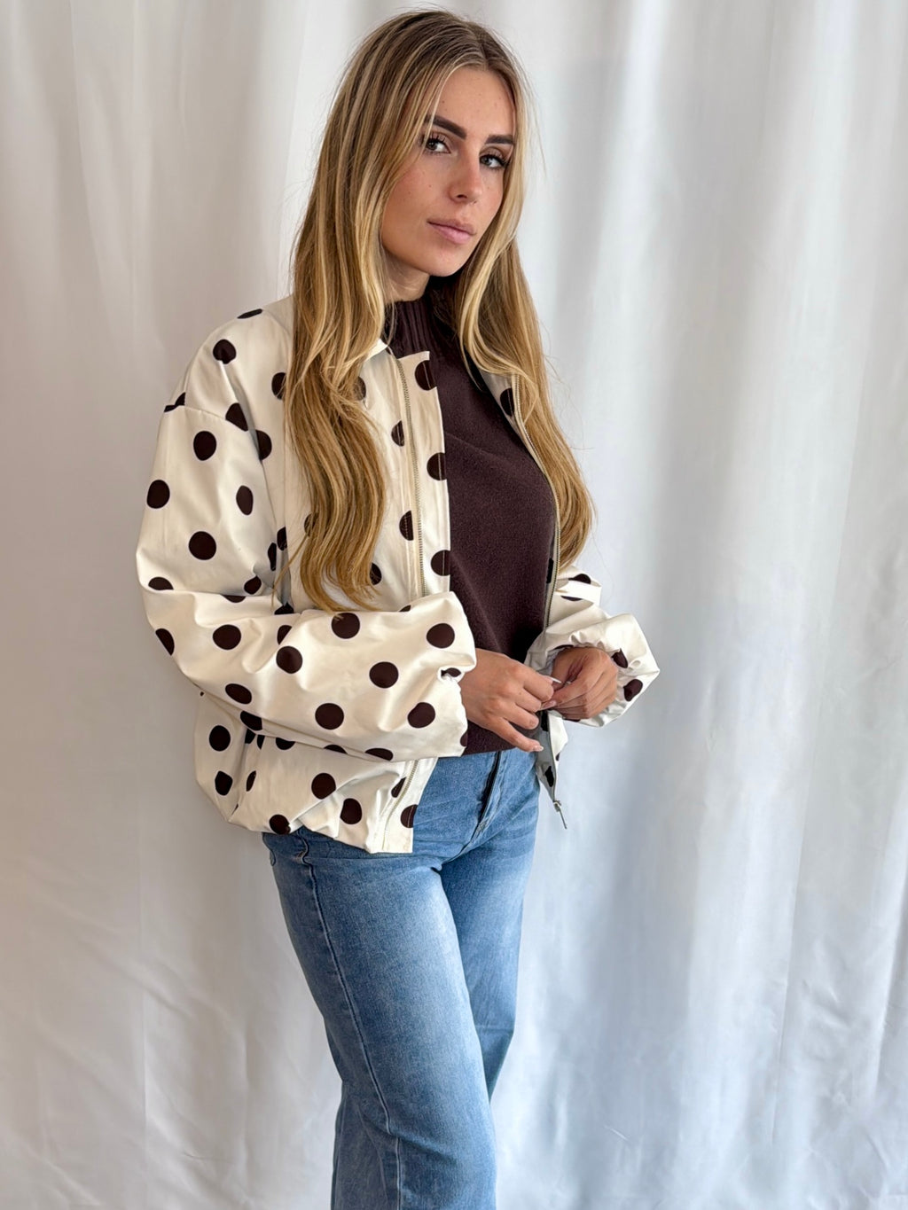 Jony Jacket Polka White