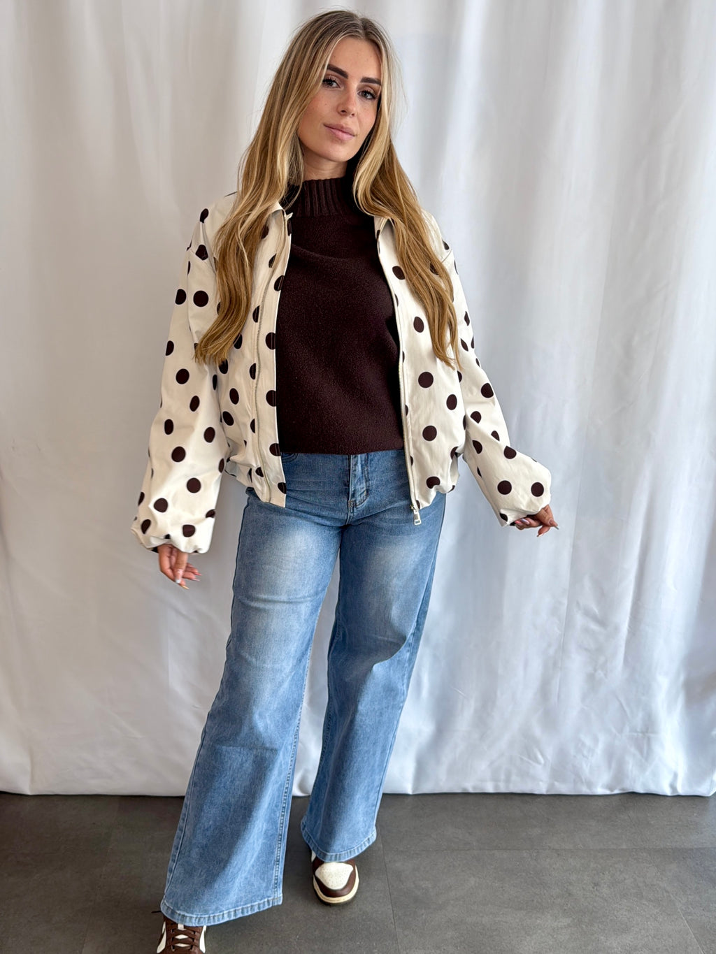 Jony Jacket Polka White