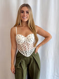 Polka Corset White