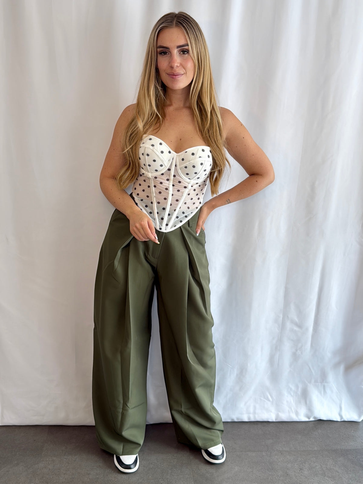Polka Corset White