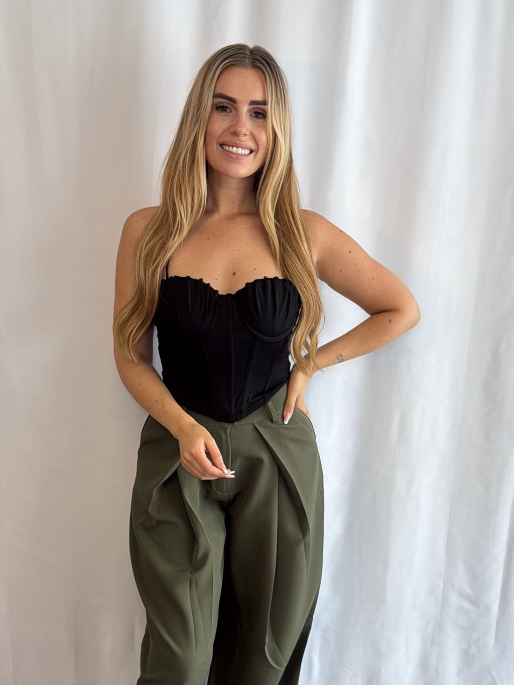 Thessa Corset Top Black